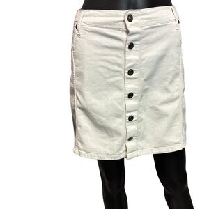 Aerie Cream Button-Down Mini Skirt